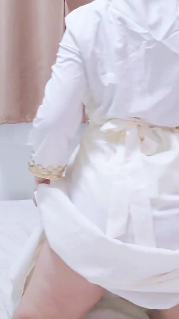 LittleMuslim: A Malaysian Hijabi Girl Teasing with White Abaya Showing off...