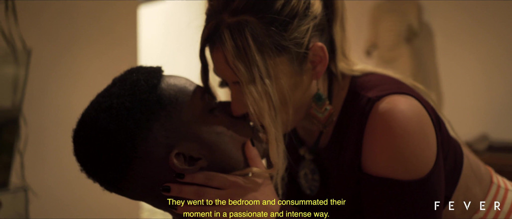 Fever Films: Blonde sexy writer sucks and fucks a big black cock