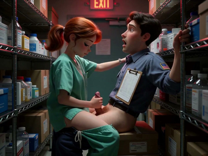 My night collection: Die Blowjob-gebende Krankenschwester, berühmt unter Ärzten und Krankenschwestern, erleichtert sie während...