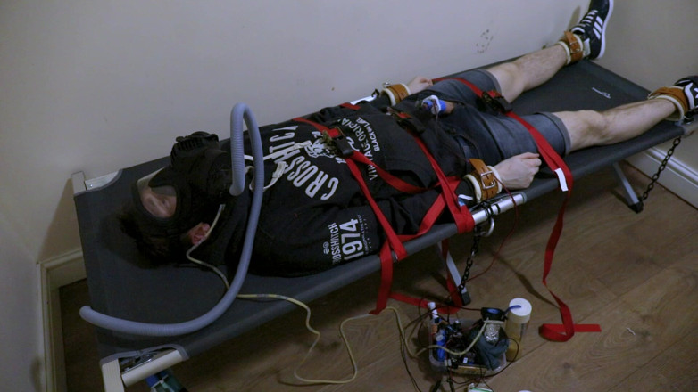 Inmate Cody and SubEdgeX: Strapped Down Sub Fed by Automatic Feeder