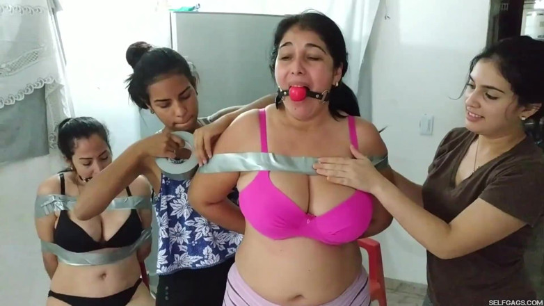 Selfgags Latina Bondage: Menempatkan bola baru ibu tiri tersedak untuk digunakan dengan baik! (episode 1...