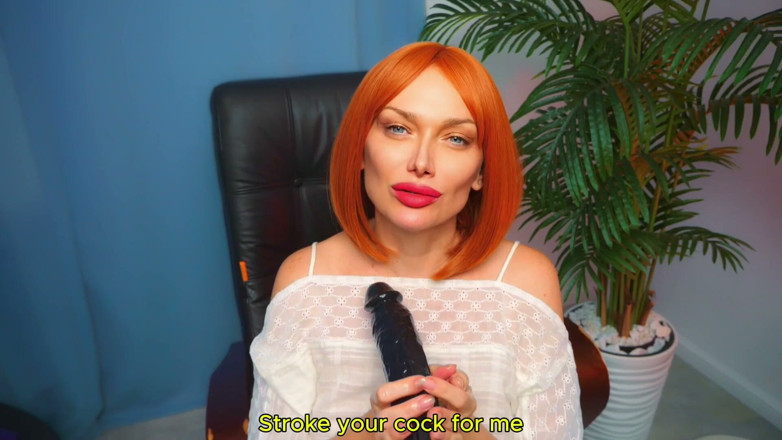 Nimfomanhub: JOI with Big Black Dildo Watch Me Stroke It &amp; Follow...