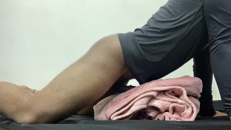 domoynx: Desperate Pillow Grinding &amp; Loud Moaning - Solo Male Dry Humping Masturbation