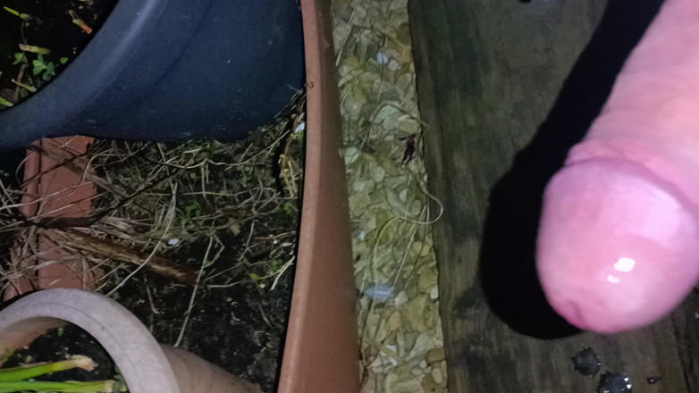 Rockardglans: रात का समय आउटडोर वैंक, क्लोज अप किनारा और वीर्य निकालना - Rockard Daddy