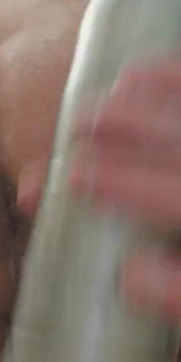 Ride huge steel dildo