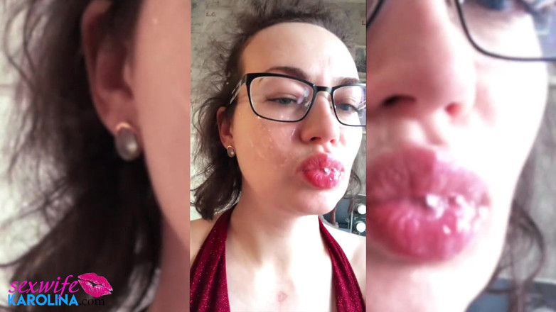 Oksana_Katysheva: Sexy wife blowjob dick of stranger and masturbates
