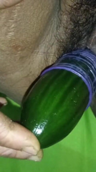 Self Sex with Cucumber