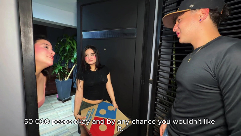 SaraRogeers: Two Beautiful Colombian Girls Order Pizza Delivery. They Pay for...