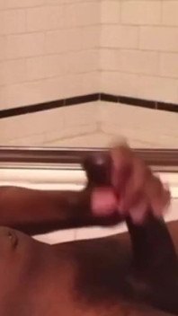 Wanking my big dick huge cumshot