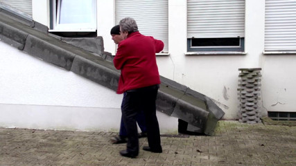 German Porn: Blonde and old guy crazy hard fuck