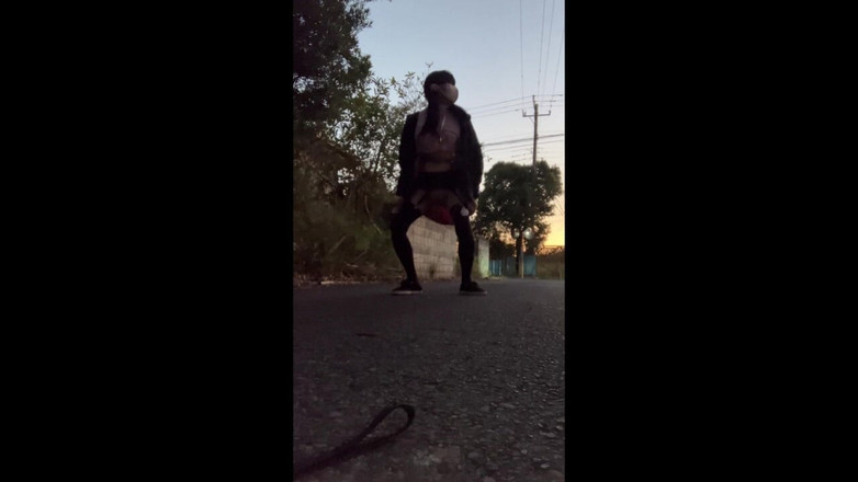 megu2002: 自主トレーニング　no22　夕暮れの街道沿いで露出散歩