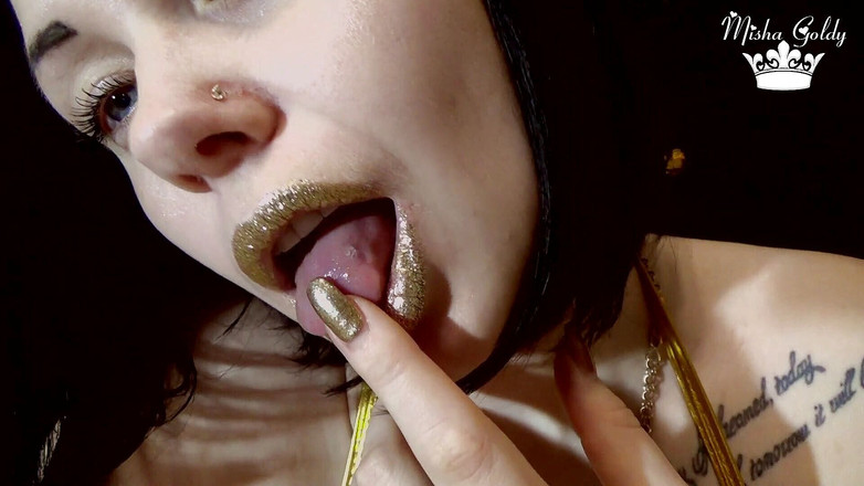 Goddess Misha Goldy: Відео від першої особи, французькі золоті поцілунки, інструкція з дрочки