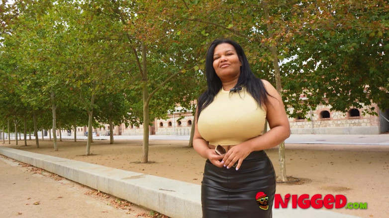 FAKings Black Fix: Black Goddess with Giant Tits Fishes White Cocks on the...