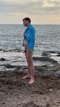 Bleshcouple Fooling Around on a Beach