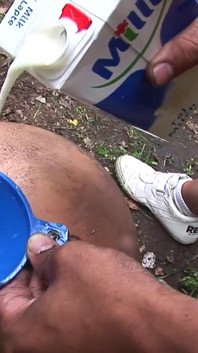Sexy slut trains in the woods when a eager cock stops her and shoves his cock in her ass