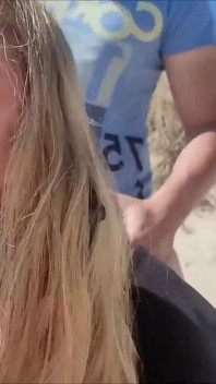 Teen Slut Public Doggy Fucked on the Beach!