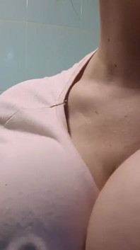 Nipples play and spitting on my tits