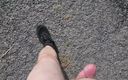 Djk31314: Walking Around Outside with Only Socks and Shoes on