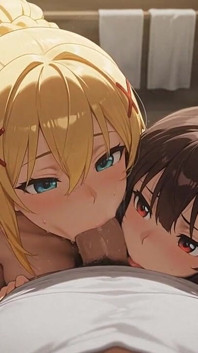 Kazuma fickt Megumin und Darkness in Konosubas Ii