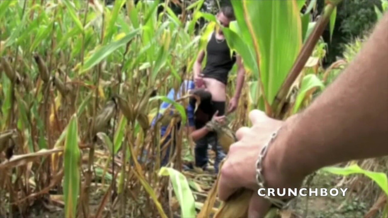 Crunch Boy: Plochý chlapec ošukaný hetero zvědavcem v exhib rohovém poli