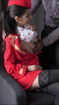 Air Hostess Coco Kiss Take Hot BBC Creampie