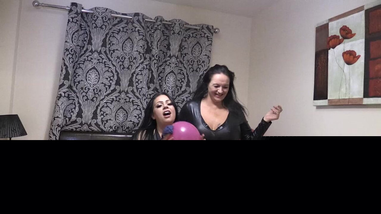 Catalia's Extreme Kink Fetish Domination Vids!: Prsatá brunetka balónky !!