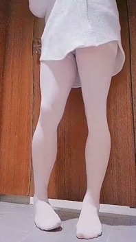 Risky Exhibitions in Public Toilet Are About to Be Caught. Tricky Asian Sissy in White Nylons and Girl Microskirt.