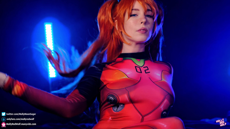 MollyRedWolf: Asuka Langley 4K! DP and big toys