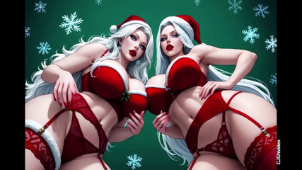 Hot girl dancing: De kerstman sexy pose sfw versie (ai-animatie)