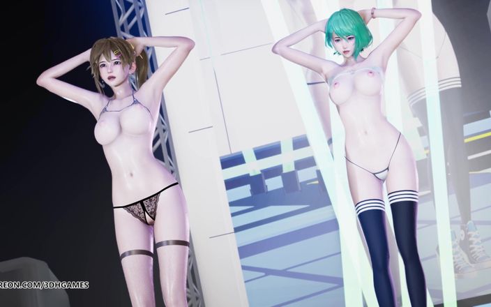 3D-Hentai Games: Doa Tamaki Misaki горячий стриптиз в студенческой униформе