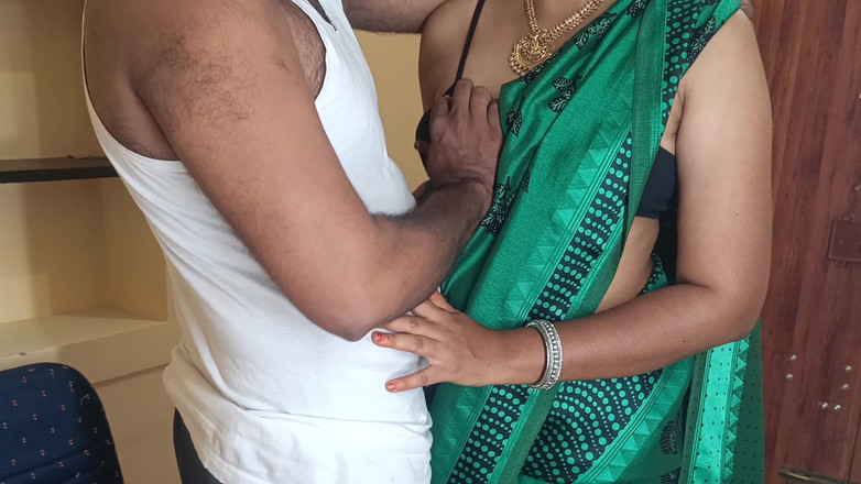 Palani69: Zelená barva Saree tetička Hot Romantika Virální video
