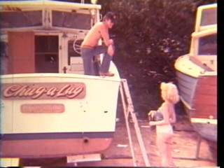 Vintage Usa: Retro-liebe auf der yacht