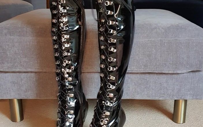 JessicaXD: Herrin jessica pvc-halterhohe stiefel