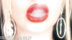 Goddess Misha Goldy: Trénujte své nutkání k mým červeným rtům!