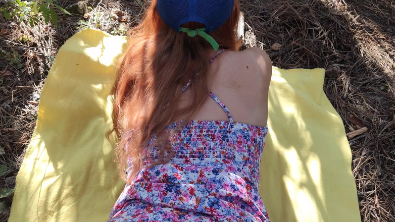 Risky Hairy Couple: Stranger Meet Sexy Girl on the Bicycle in the Forest...