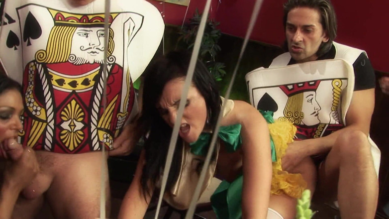 Horny Tales: Alice gets pounded hard in a nasty orgy with the...