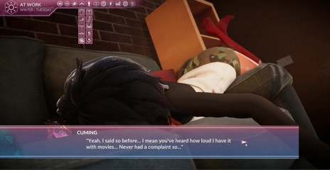 Cumming Gaming: Наша квартира [Різдвяна хентай порно гра], еп. 2. Трахаю мою сусідку по кімнаті в сукні Санти на Різдво і кінчаю на її тугу пизду