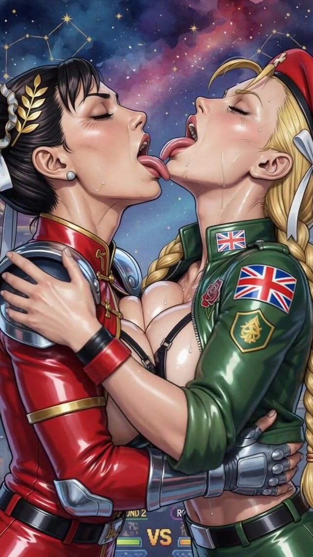 Cammy and Chun Li Friends Kissing (Porn Games)