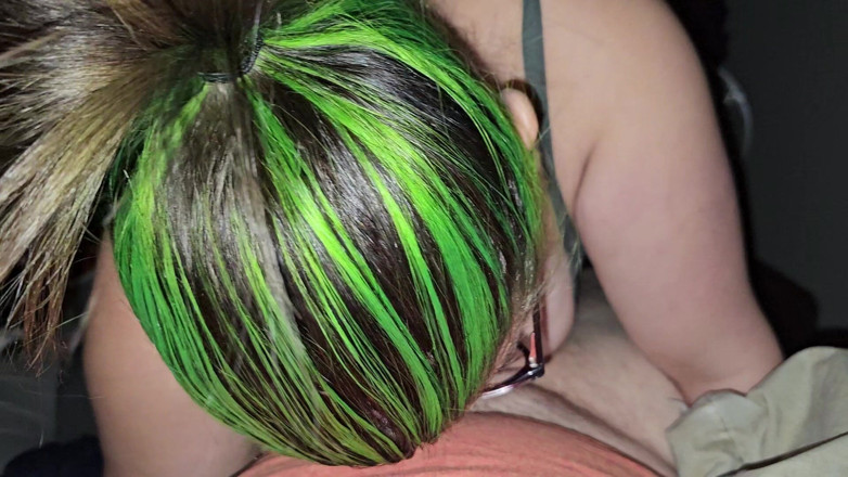 Funhousewife69: Green Haired Wife Sucks and Fucks