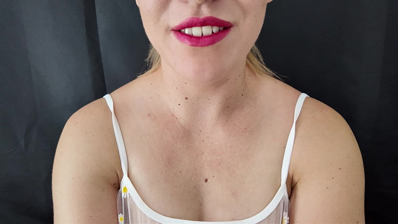 Stacey Reid: Red Lips Blowjob JOI Cum Countdown From 60
