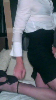 Stroking My Stiff Cock Until I Dump a Load of Cum Into My Slut Heels and Then Sticking My Feet Back Into Them