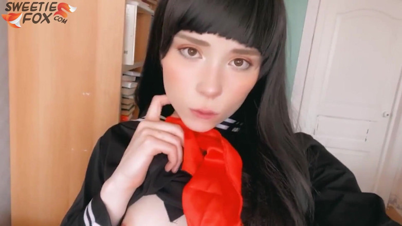 Sweetie Fox: Студентка-брюнетка глубоко заглатала и скачет на большом члене после уроков