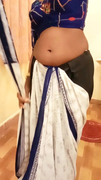 Desi Tamil Wife Renu Panties Body Show & Slow Saree Dressing Tease for Secret Bestie! Indianhotwifex
