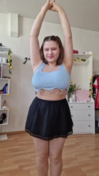 School Girl Teasing with Her Big Boobs!