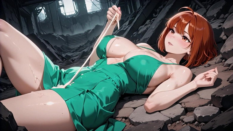 Tay Swift X: Ruda anime dziewczyna ostro zerżnięta w zniszczonej fabryce - ociekająca spermą...