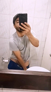 Playing with My Cock in My Neighbor's Bathroom