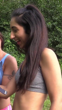 Outdoor blowjob & oral cum with hot bi girls