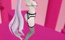 Smixix: Megurine Luka Dans nud Vocaloid Hentai Mmd 3D culoarea ochilor negri...