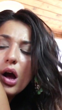 Horny Latina banged in her pussy by his big white cock