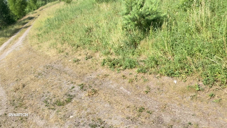 Dvabitch: Utomhus amatör tonåring POV avsugning, ansikts spermasprut utanför